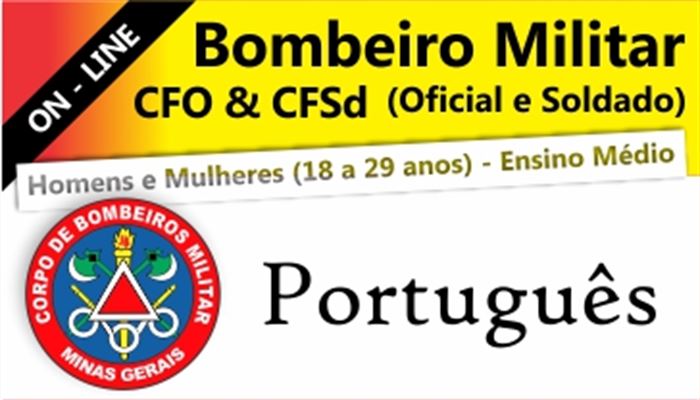 PORTUGUÊS CFO/CFSd CORPO DE  BOMBEIRO MILITAR DE MG ON-LINE  -  PROFESSOR NÍCIAS EUSTÁQUIO