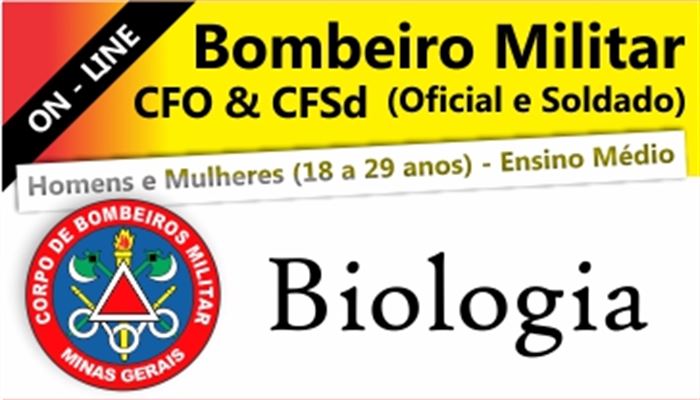 BIOLOGIA CFO/CFSd CORPO DE  BOMBEIRO MILITAR DE MG ON-LINE  -  PROFESSOR BRUNO CACIQUE