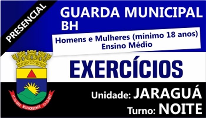 GUARDA MUNICIPAL BH 2019         TURMA_DE_EXERCÍCIOS_J_N             INÍCIO:03/07/19           PREÇO:R$392,00_EX.ALUNO