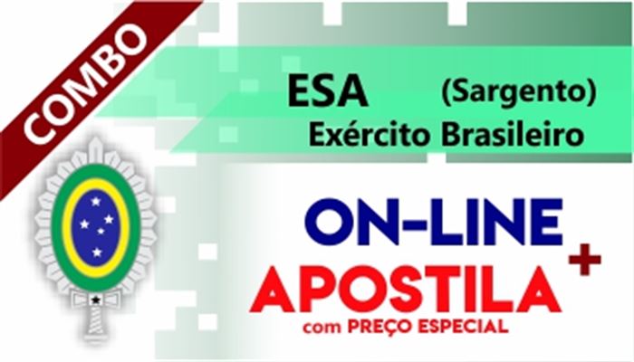 COMBO ESA EXÉRCITO ON-LINE + CONJUNTO DE APOSTILA FÍSICA  